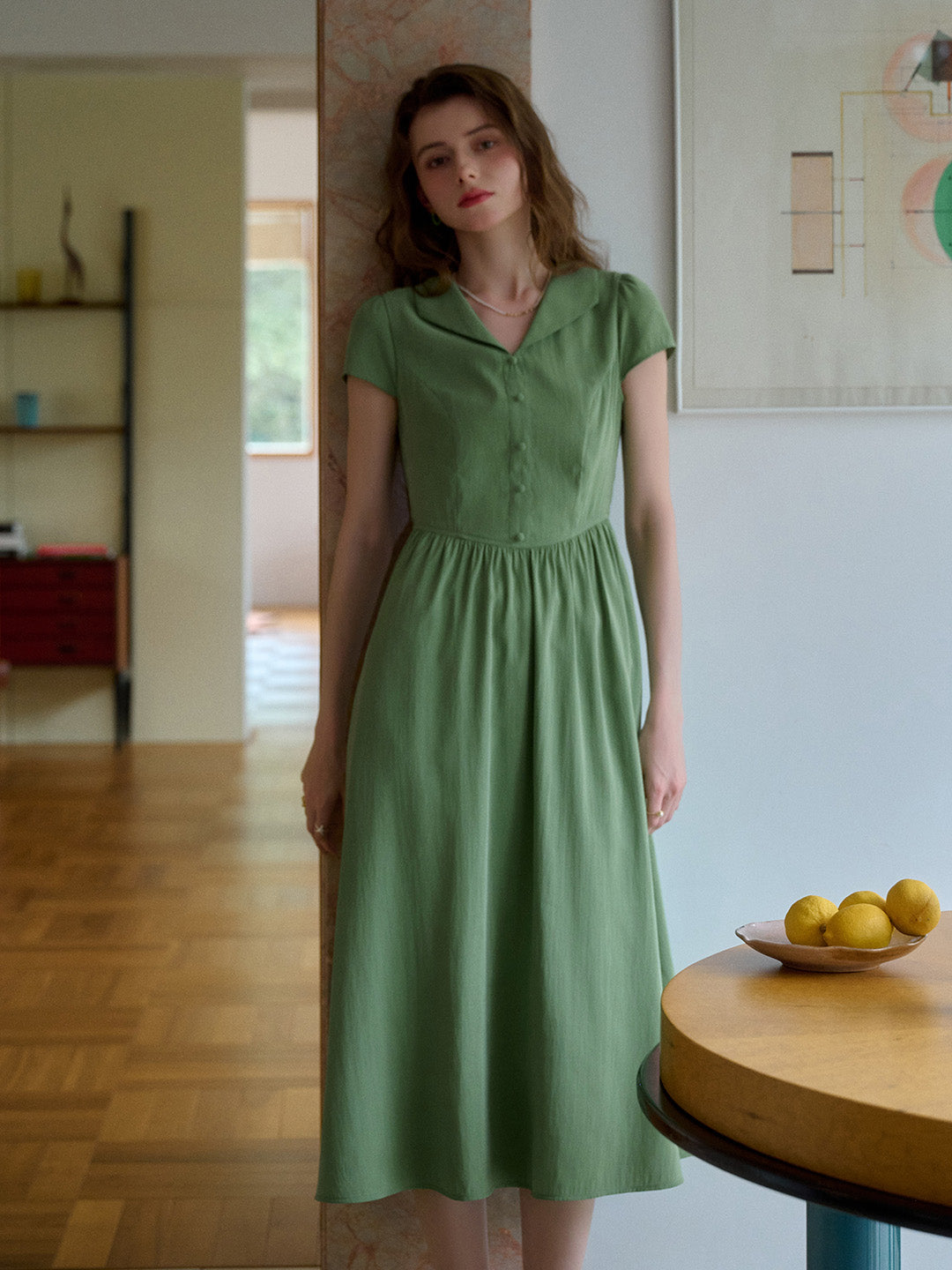 Elsie V-Neck Waist Modal Dress