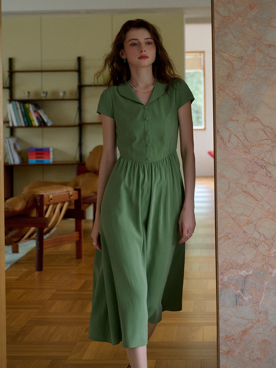 Elsie V-Neck Waist Modal Dress
