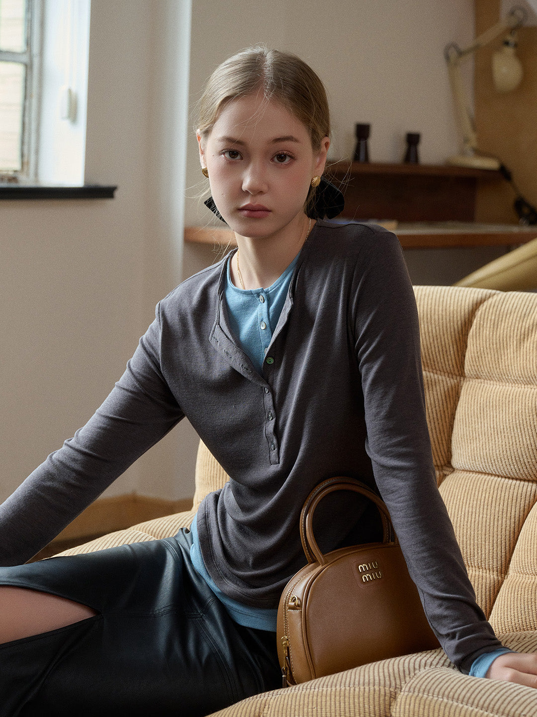 Anaya Round Neck Skin-Friendly Lyocell Merino Top