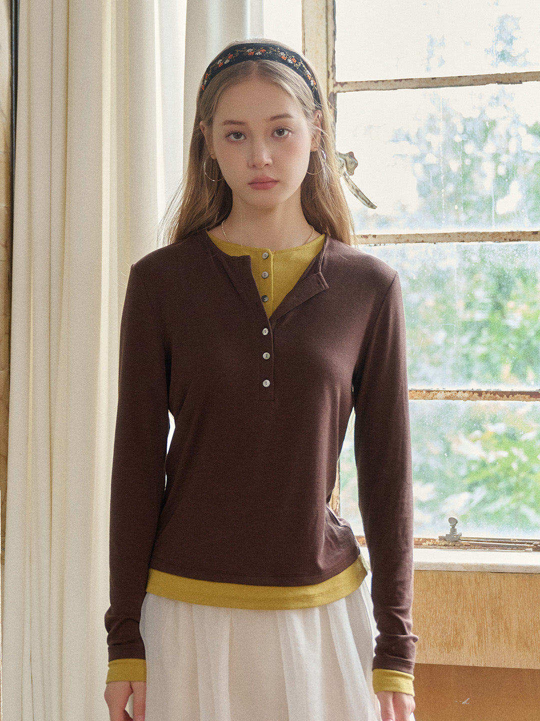 Anaya Round Neck Skin-Friendly Lyocell Merino Top