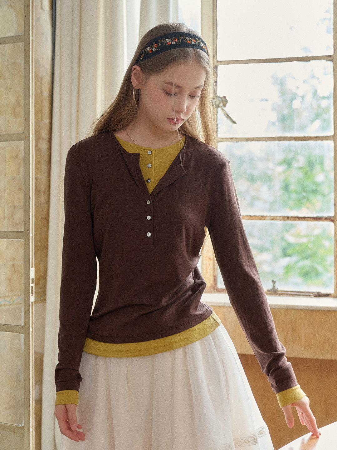 Anaya Round Neck Skin-Friendly Lyocell Merino Top