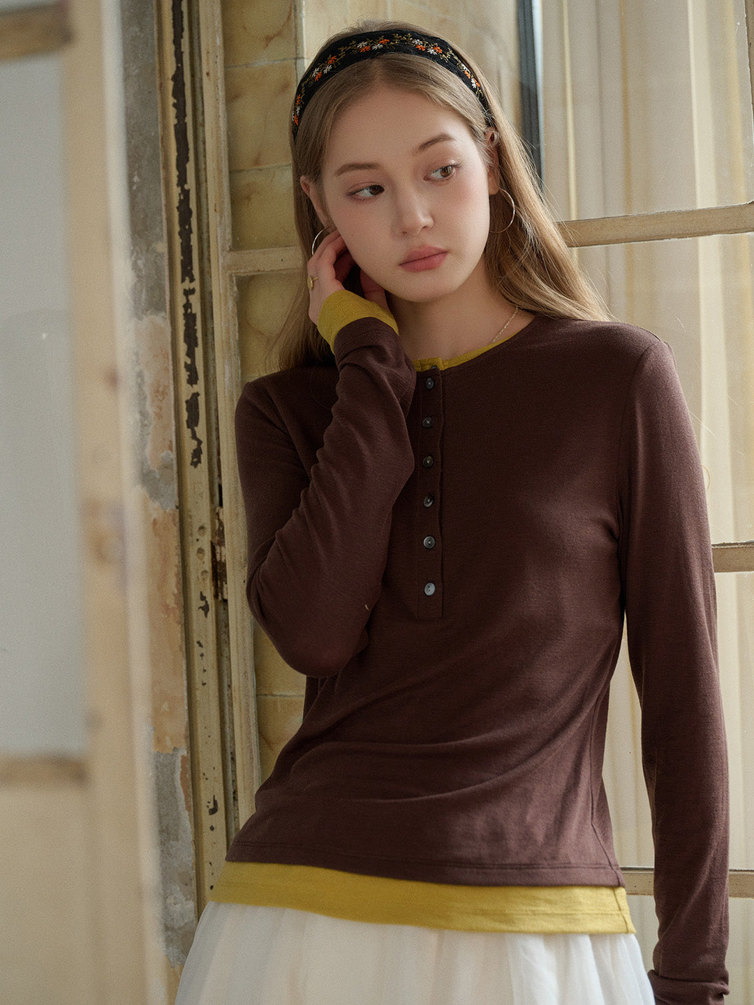 Anaya Round Neck Skin-Friendly Lyocell Merino Top