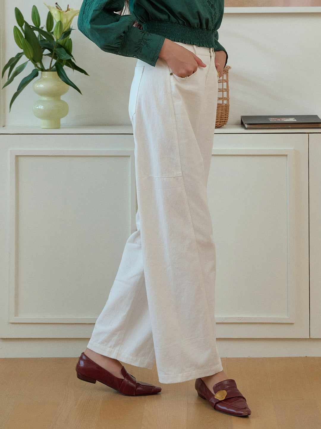 Mylah 100% Cotton Scimitar Trousers