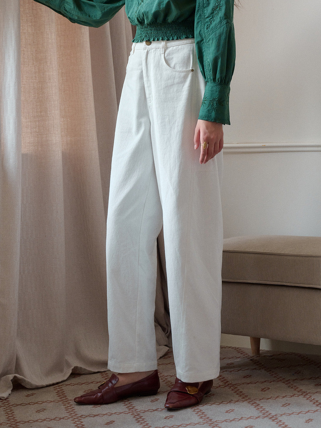 Mylah 100% Cotton Scimitar Trousers