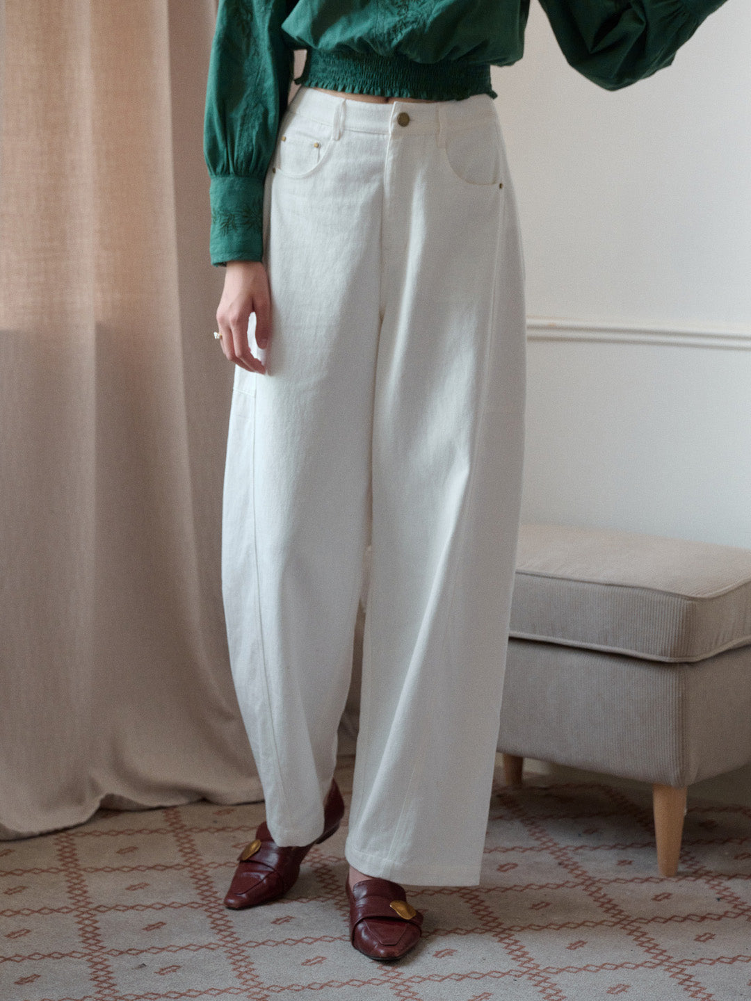 Mylah 100% Cotton Scimitar Trousers