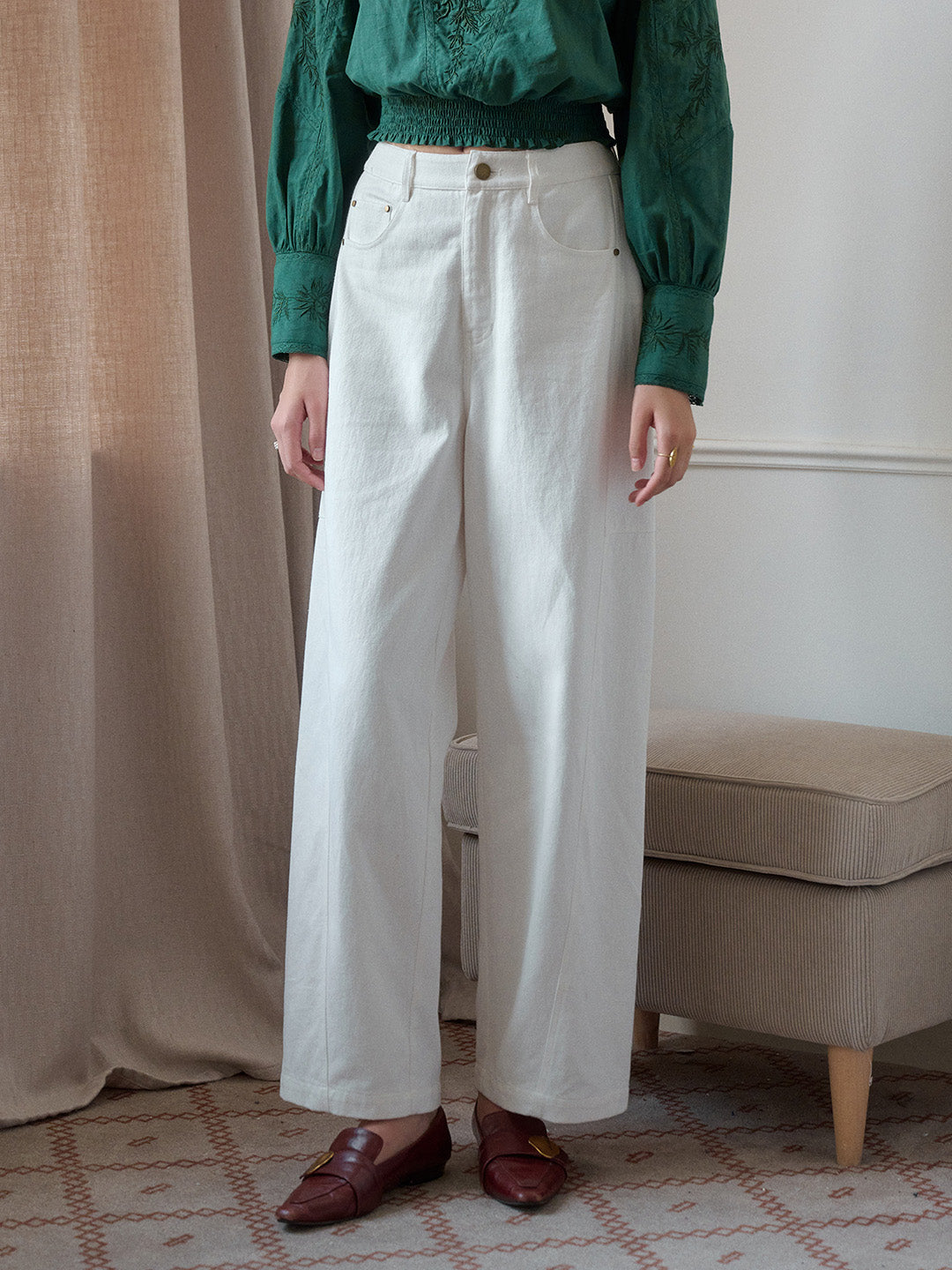 Mylah 100% Cotton Scimitar Trousers