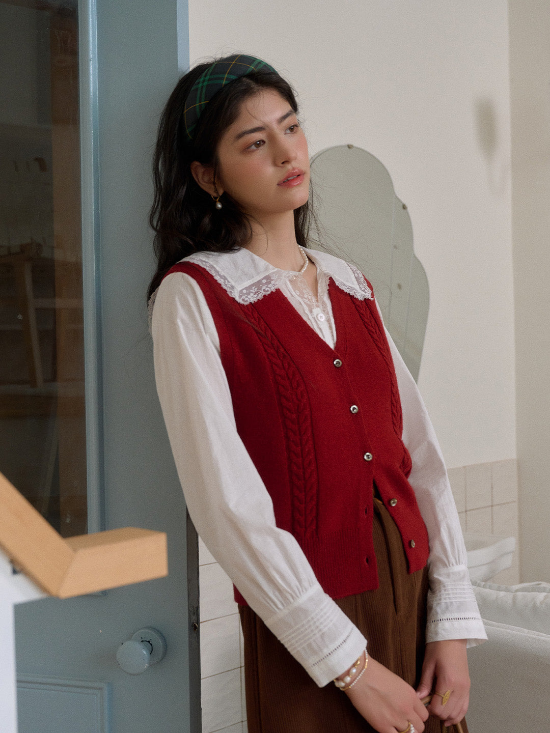Hanna V-Neck Wool Vest