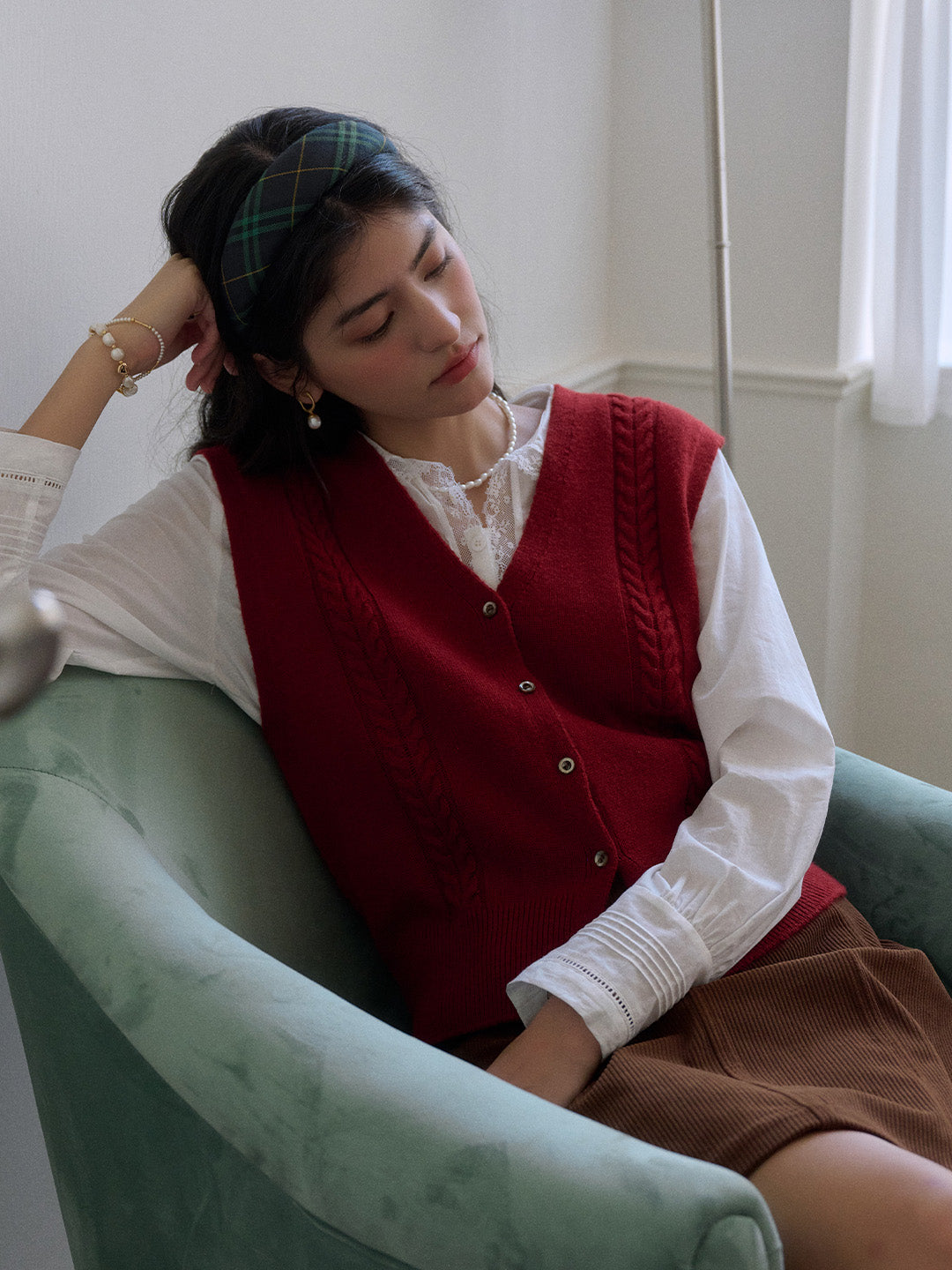 Hanna V-Neck Wool Vest