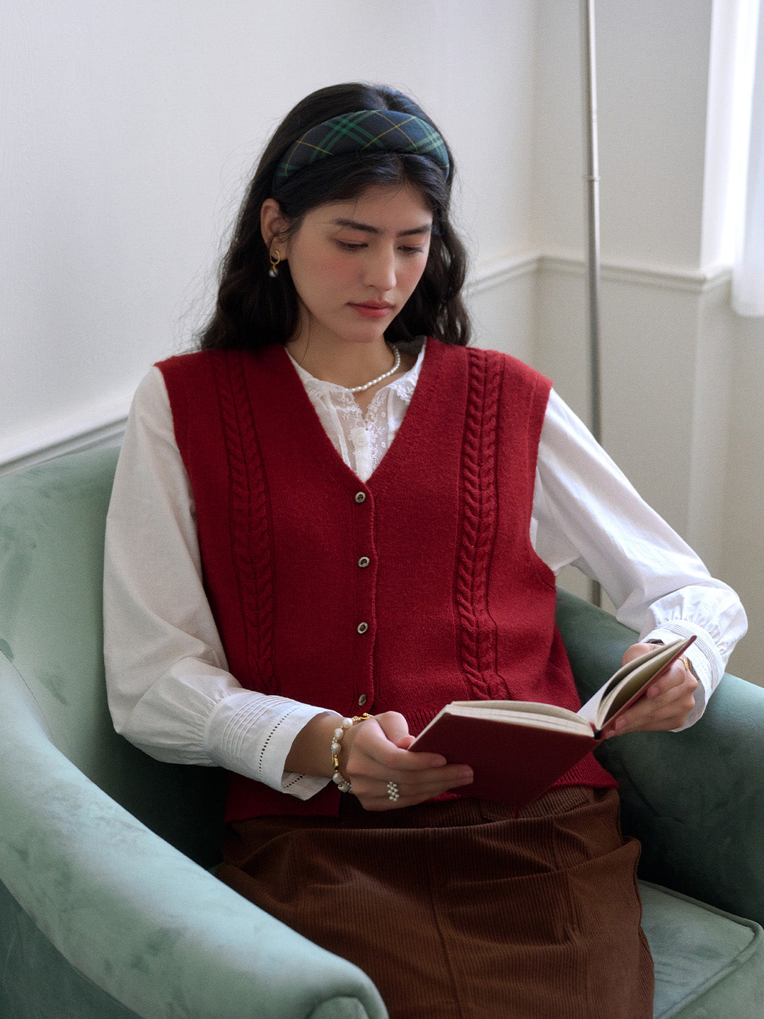 Hanna V-Neck Wool Vest