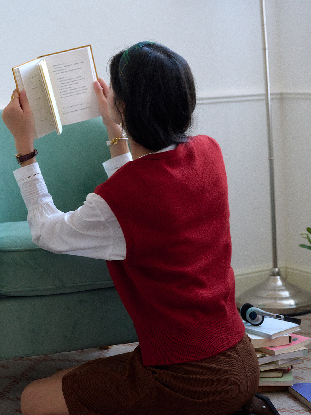 Hanna V-Neck Wool Vest