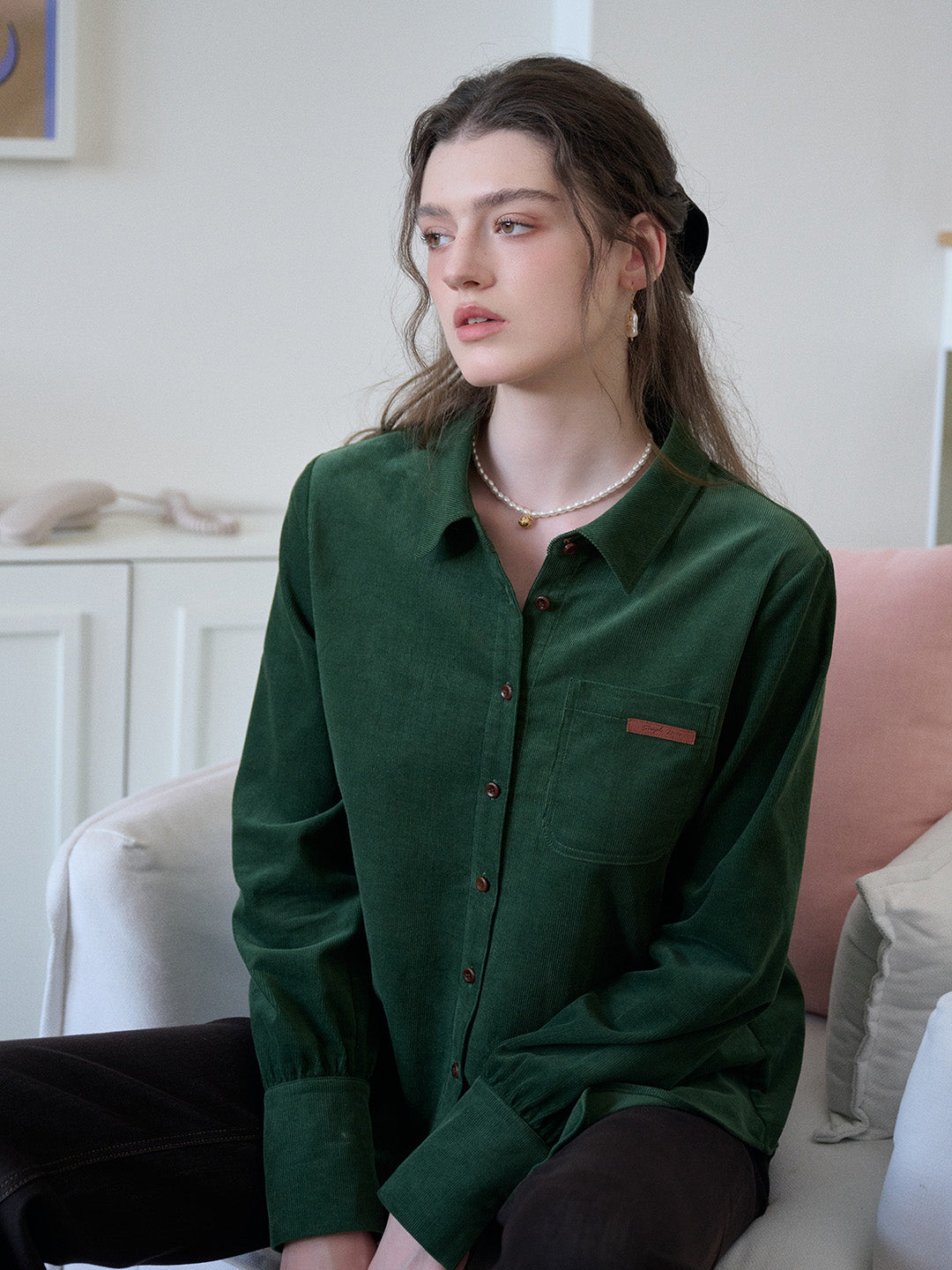 Alondra Lapel 100% Cotton Shirt