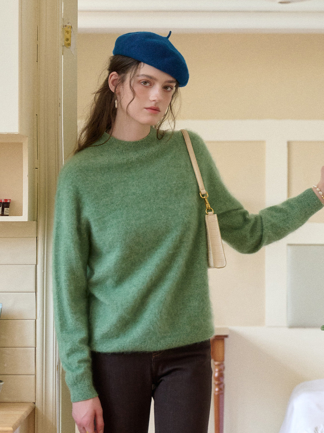 Izabella Round Neck Wool Sweater
