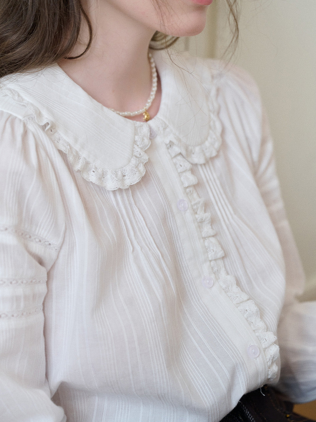 Maliyah Peter Pan Collar 100% Cotton Blouse