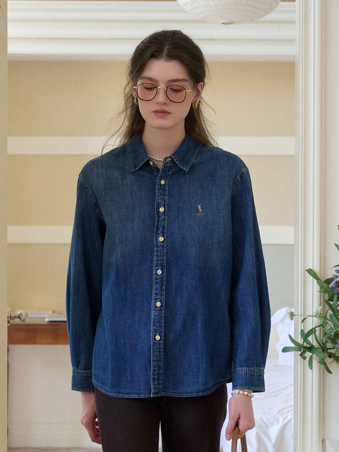 Maxine Lapel 100% Cotton Shirt