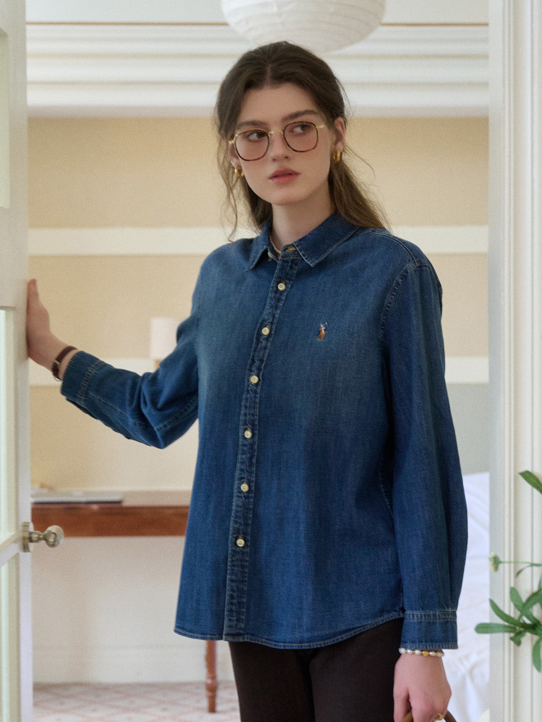 Maxine Lapel 100% Cotton Shirt