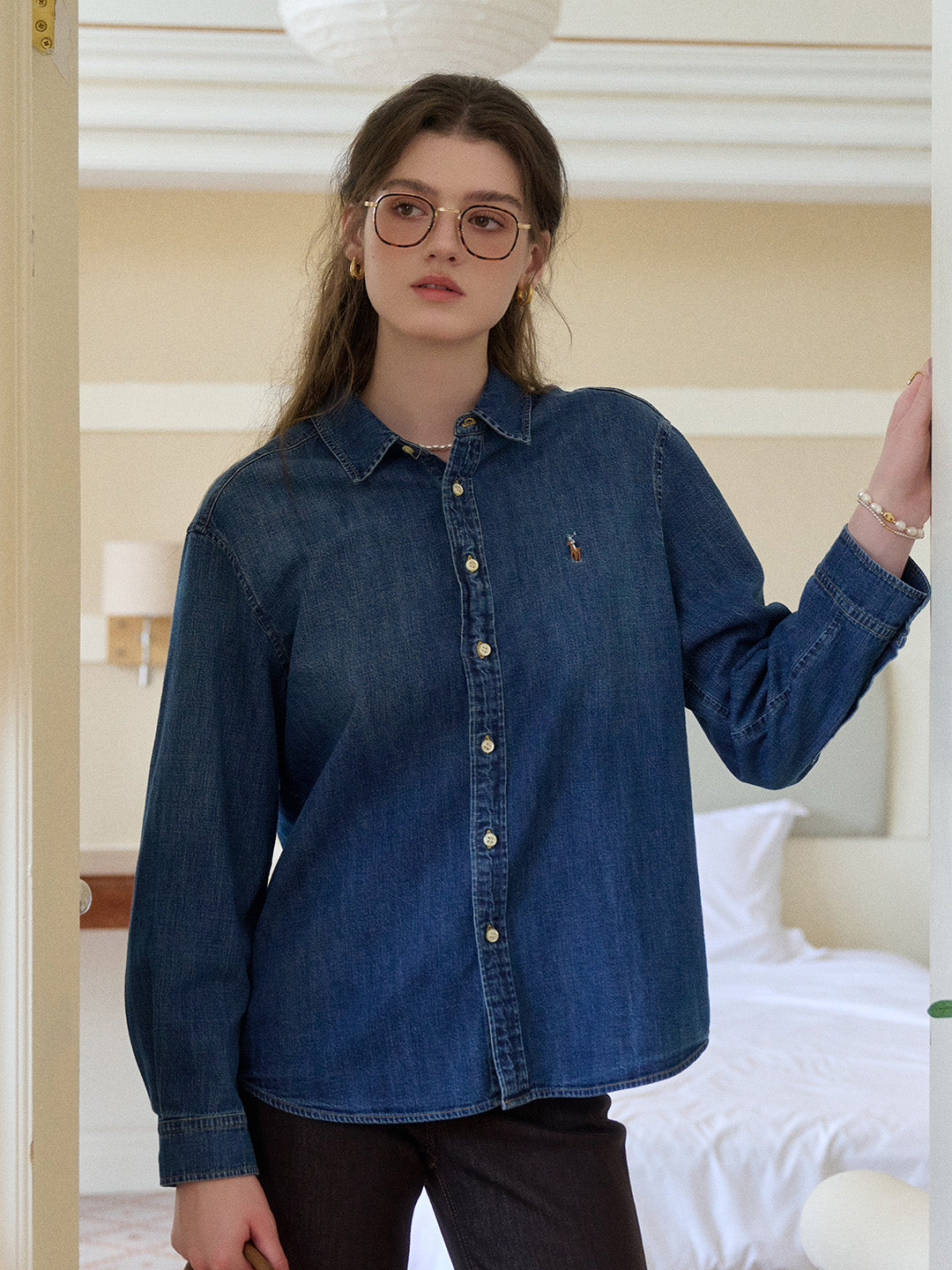 Maxine Lapel 100% Cotton Shirt
