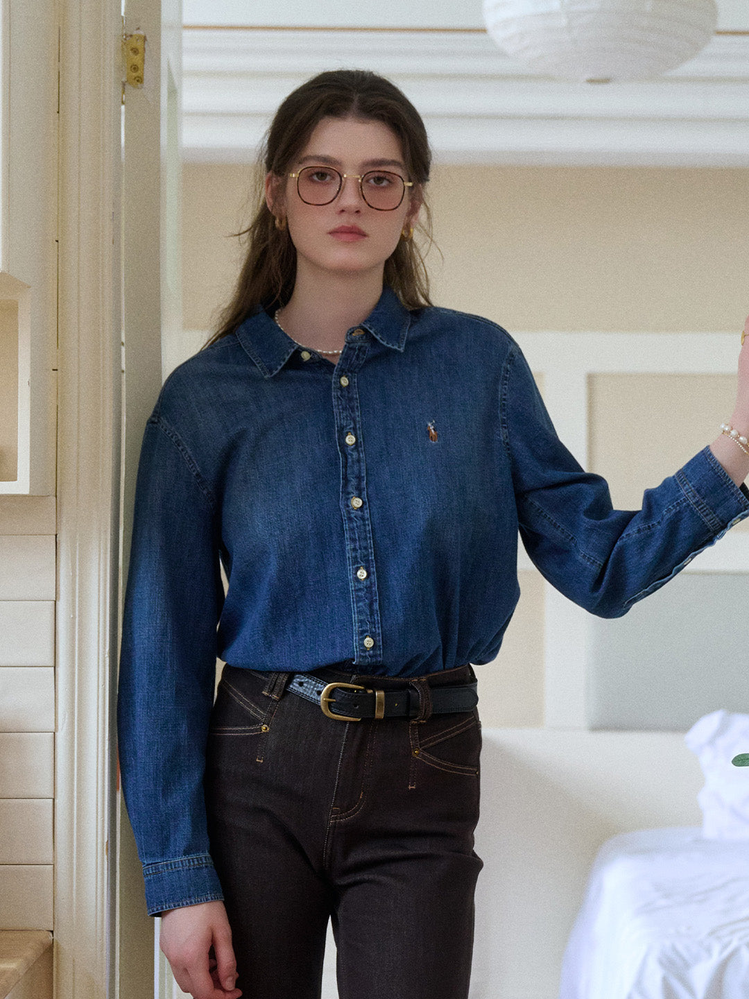 Maxine Lapel 100% Cotton Shirt