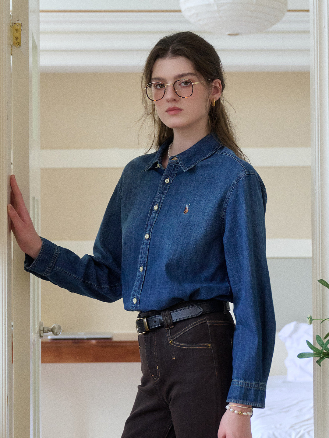Maxine Lapel 100% Cotton Shirt