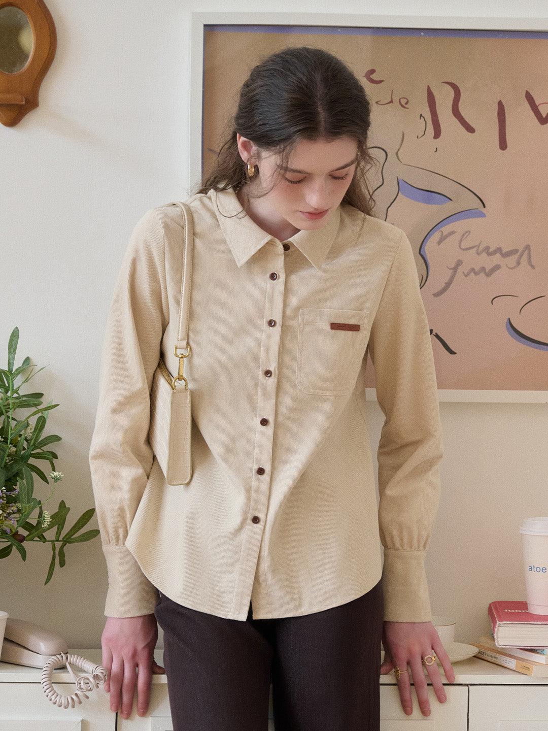 Alondra Lapel 100% Cotton Shirt
