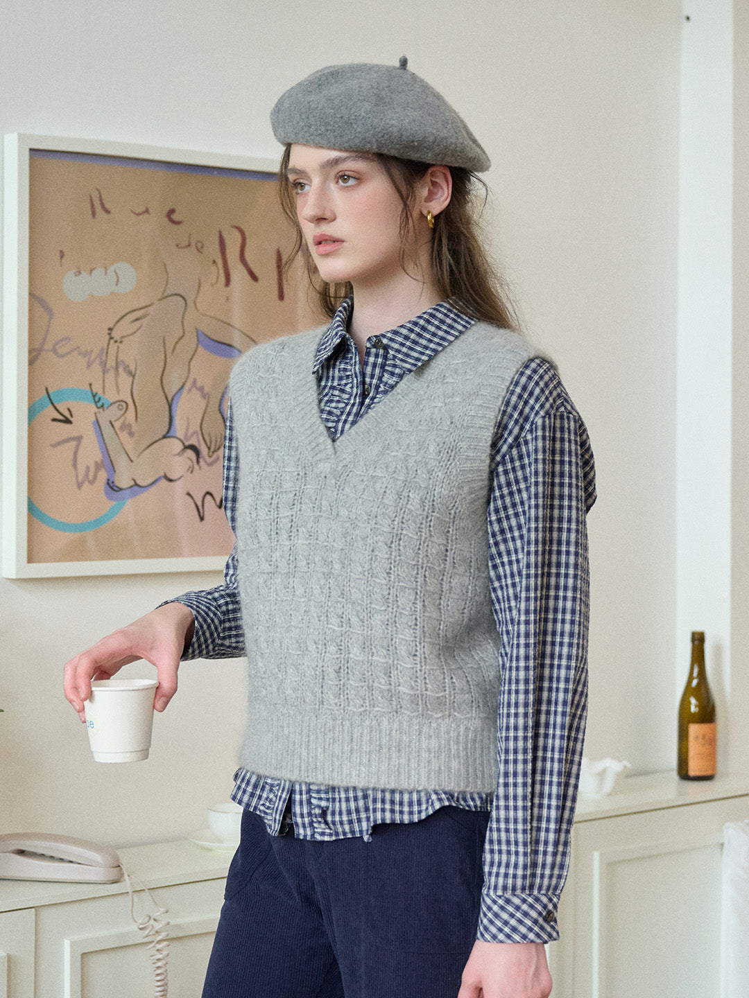 Florence V-Neck Wool Vest