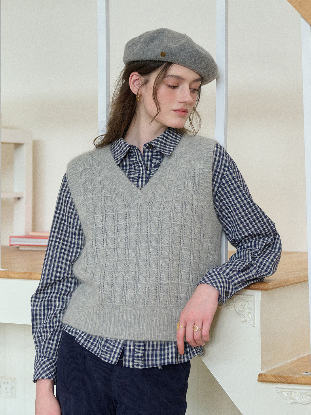 Florence V-Neck Wool Vest
