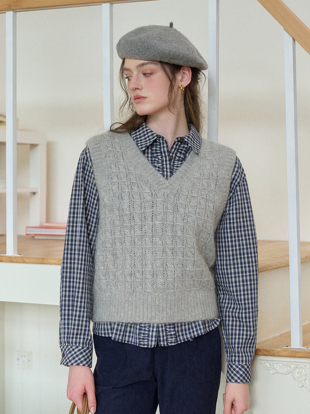 Florence V-Neck Wool Vest
