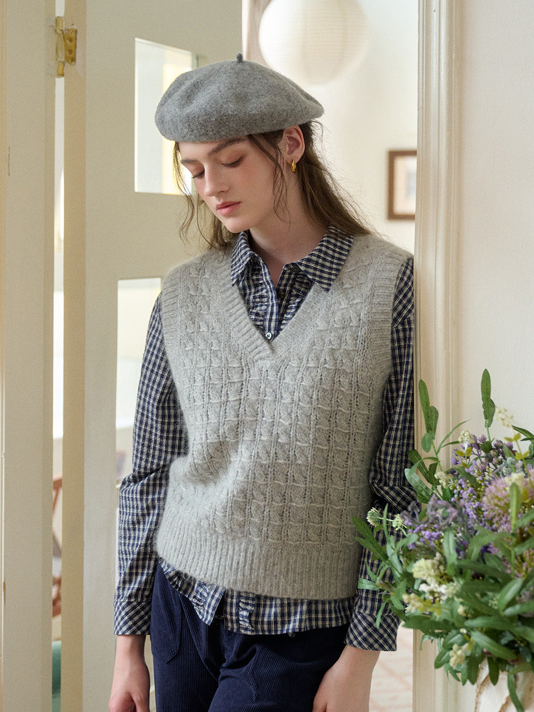 Florence V-Neck Wool Vest