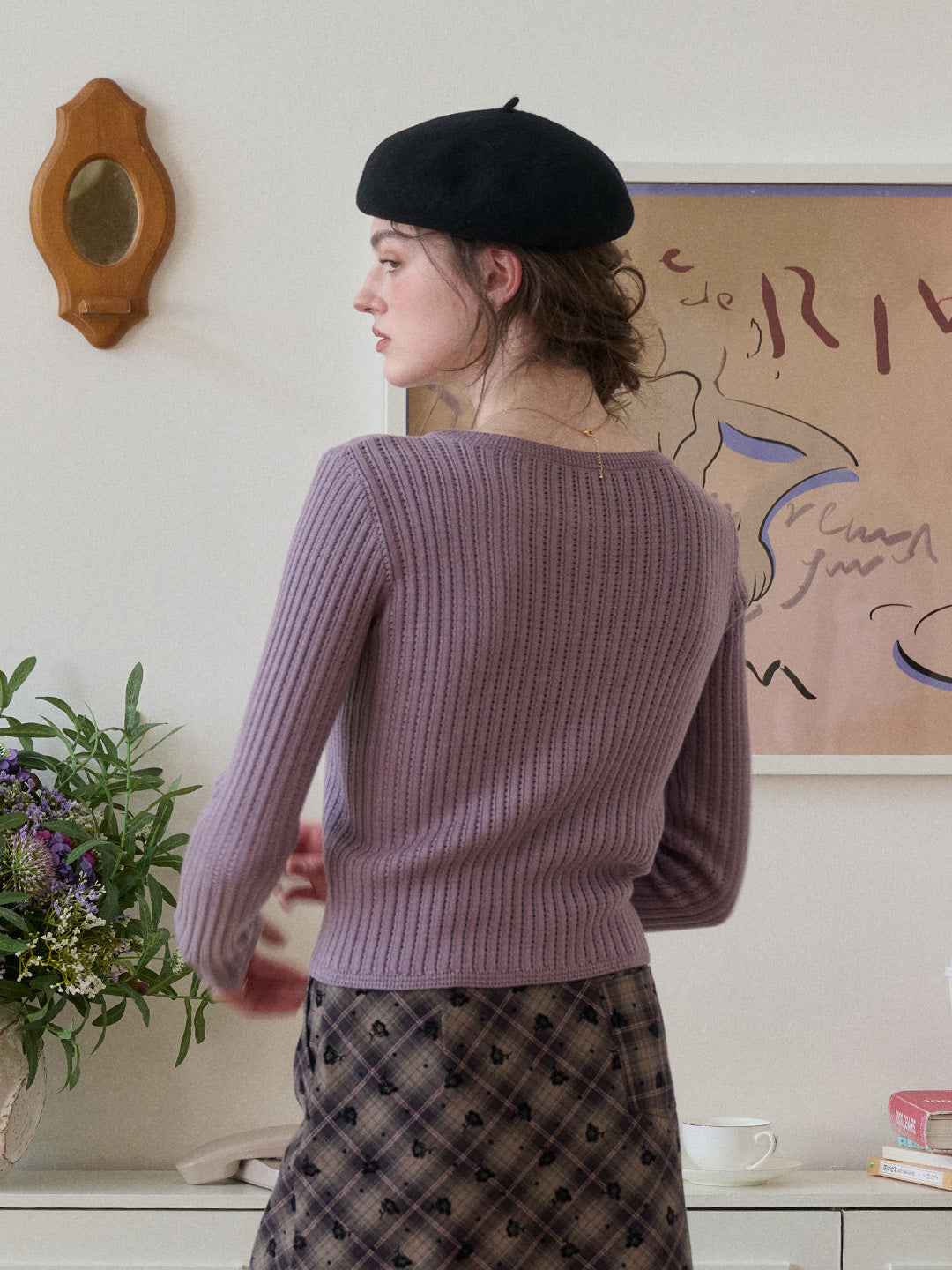Kamryn Round Neck Ribbed Knit Top