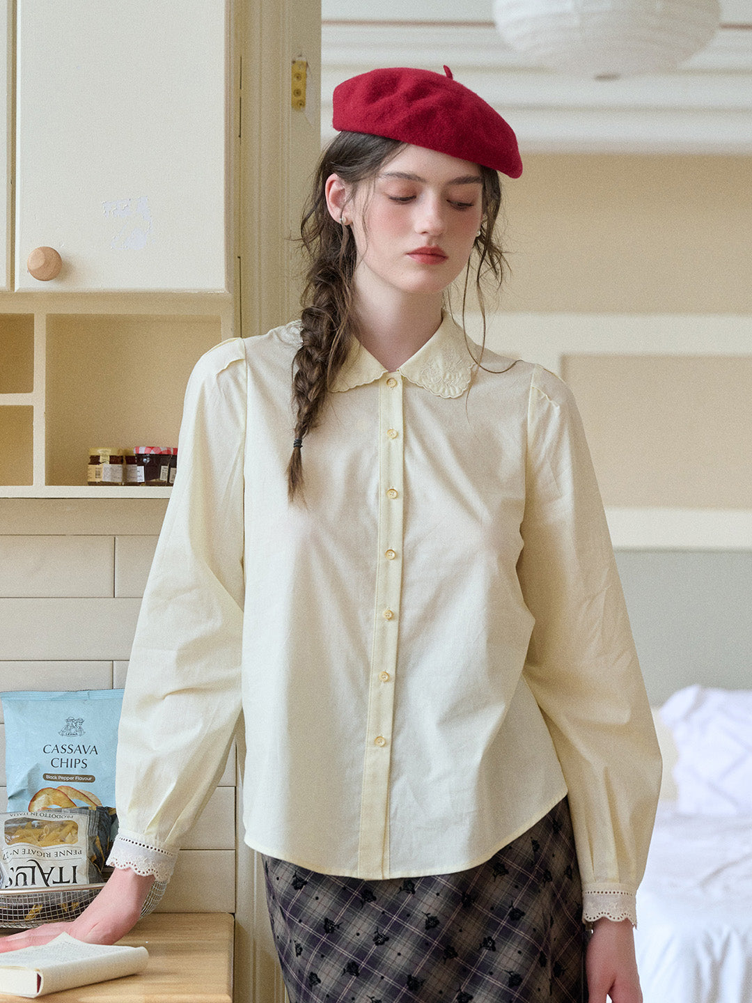 Legacy Peter Pan Collar Lyocell Cotton Shirt