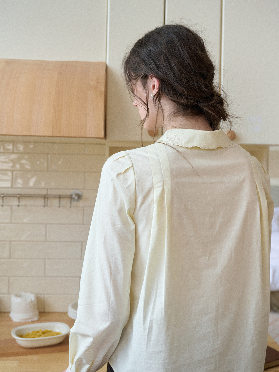 Legacy Peter Pan Collar Lyocell Cotton Shirt