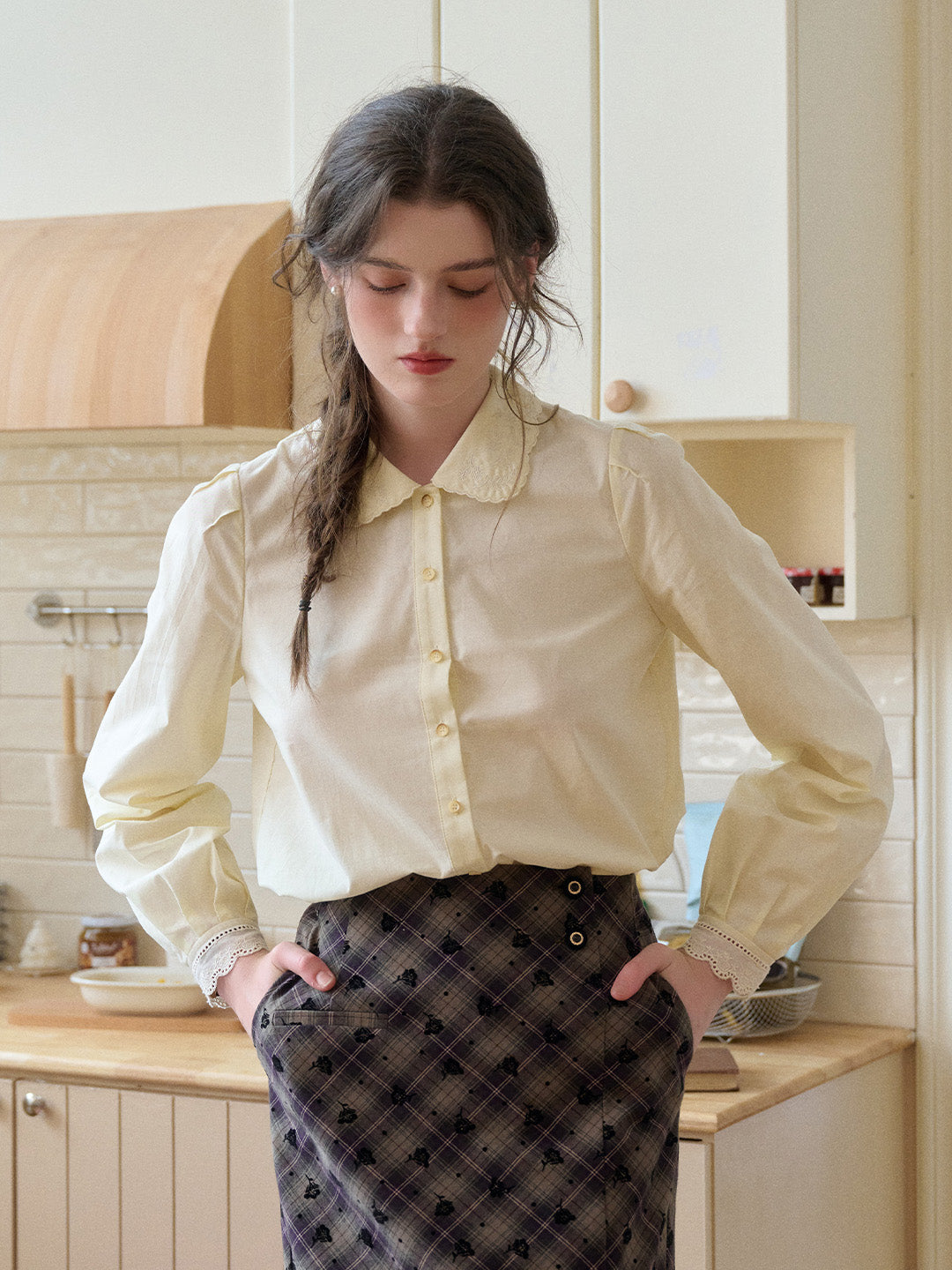 Legacy Peter Pan Collar Lyocell Cotton Shirt