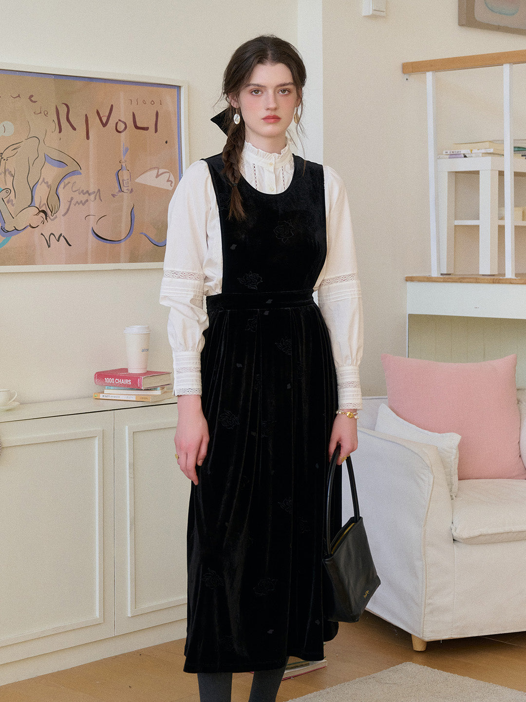 Jazlyn Round Neck Velvet Sleeveless Dress