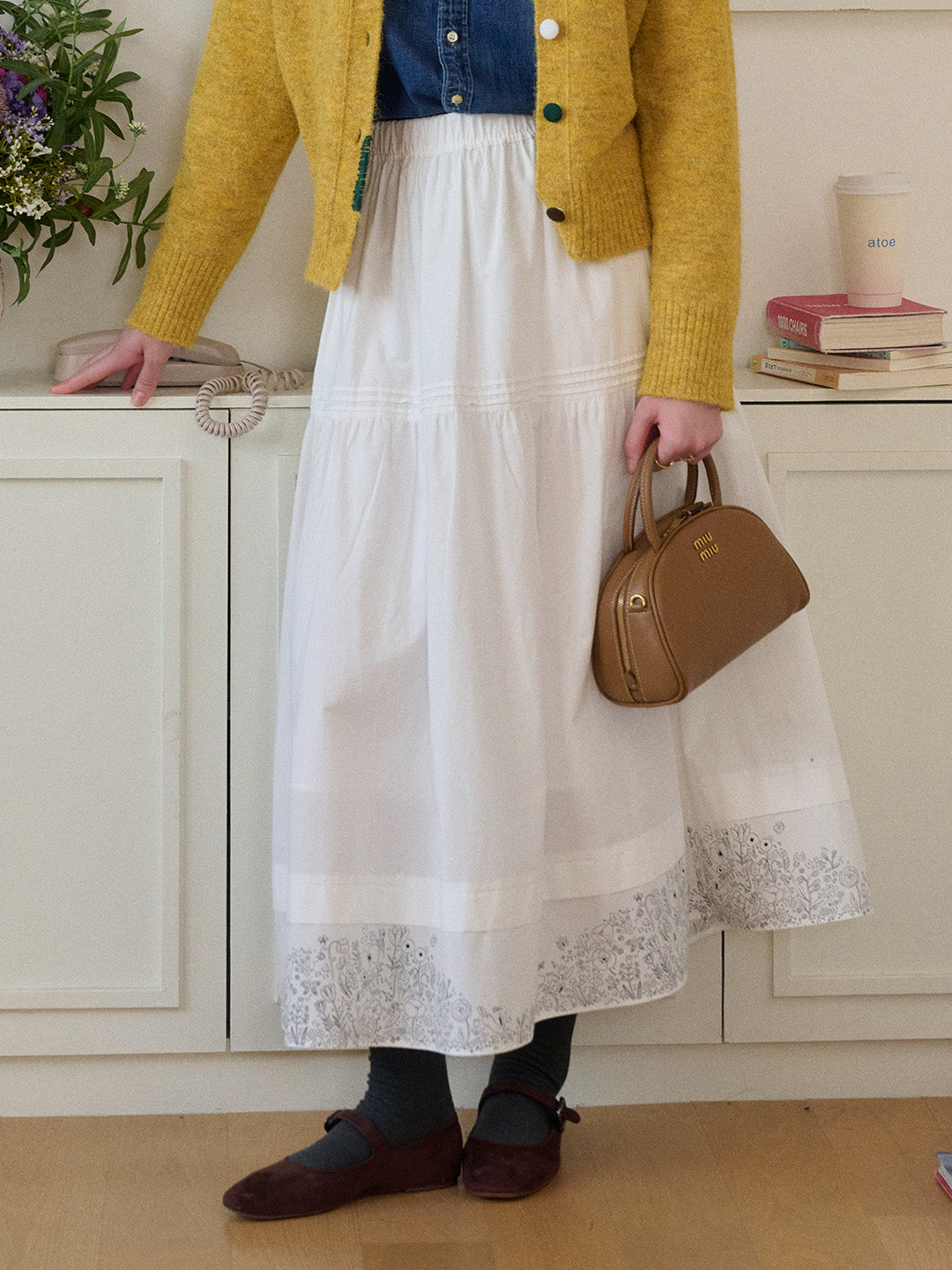 Bristol Midi 100% Cotton Skirt