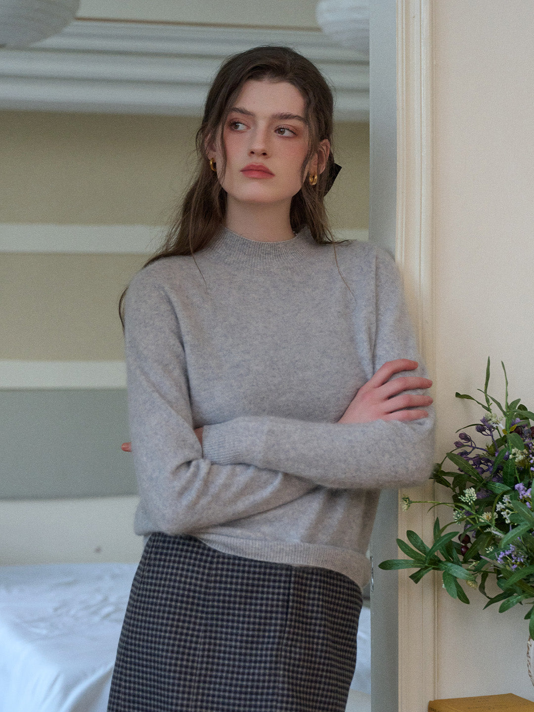 Izabella Round Neck Wool Sweater
