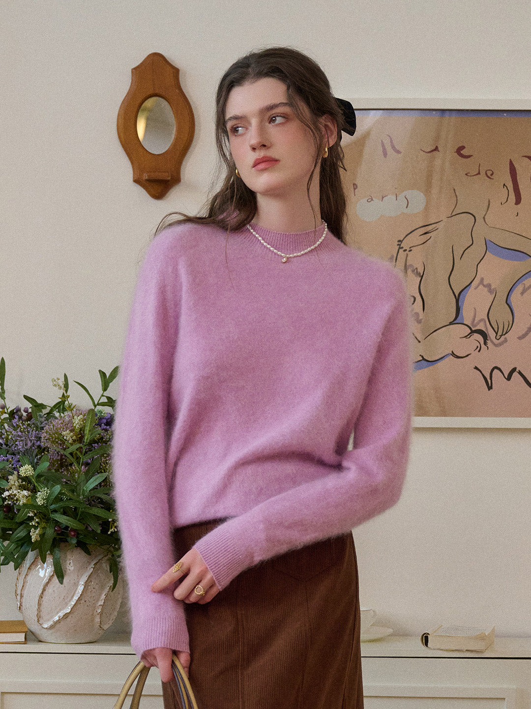 Izabella Round Neck Wool Sweater