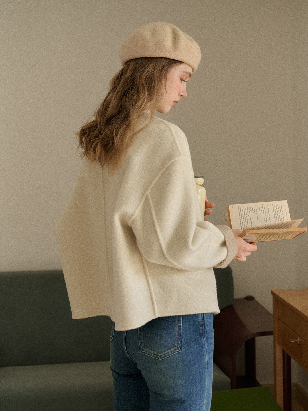 Savanna Round Neck 100% Wool Jacket