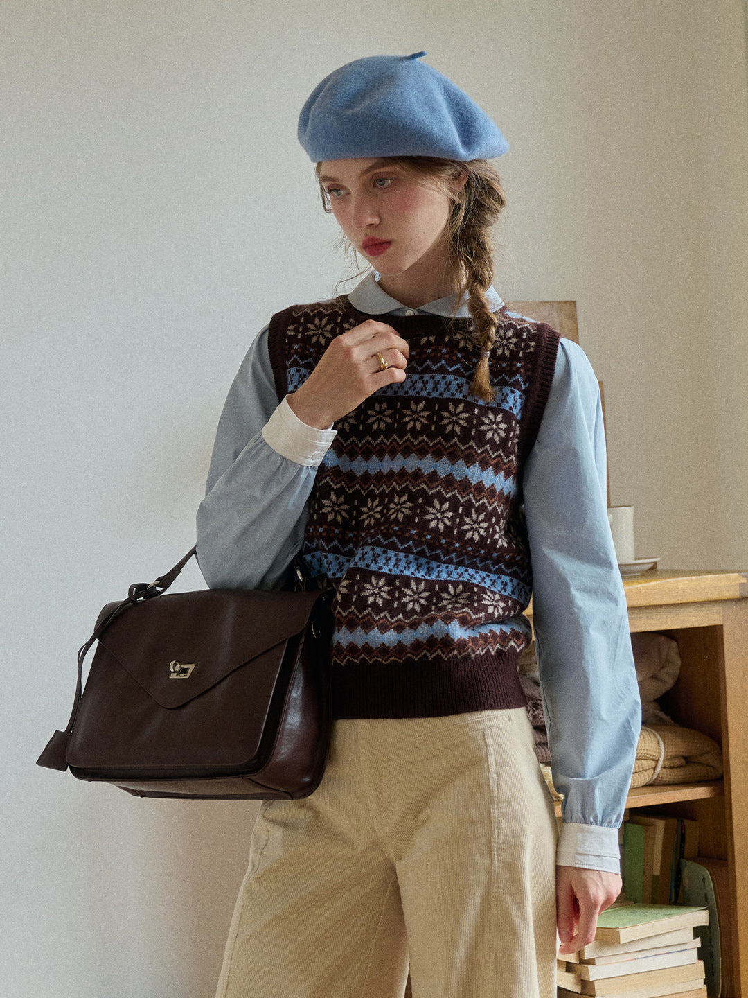 Iyla Round Neck Fair Isle Vest