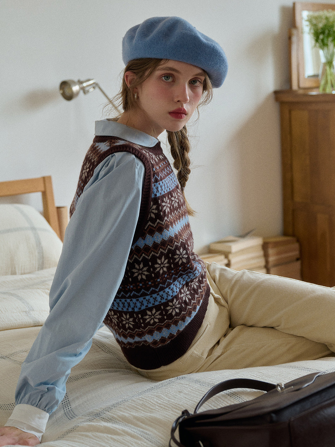 Iyla Round Neck Fair Isle Vest