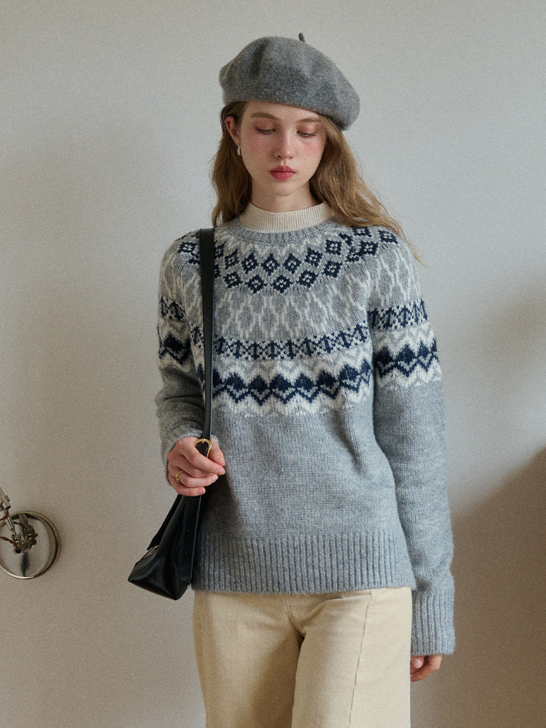 Estella Round Neck Fair Isle Sweater