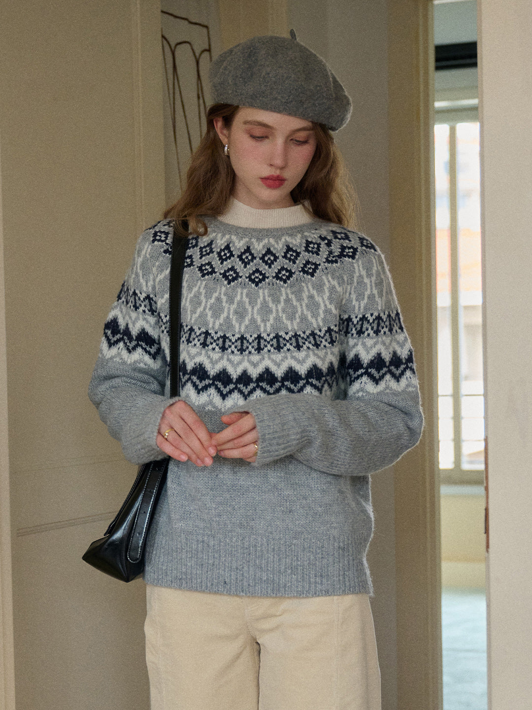 Estella Round Neck Fair Isle Sweater