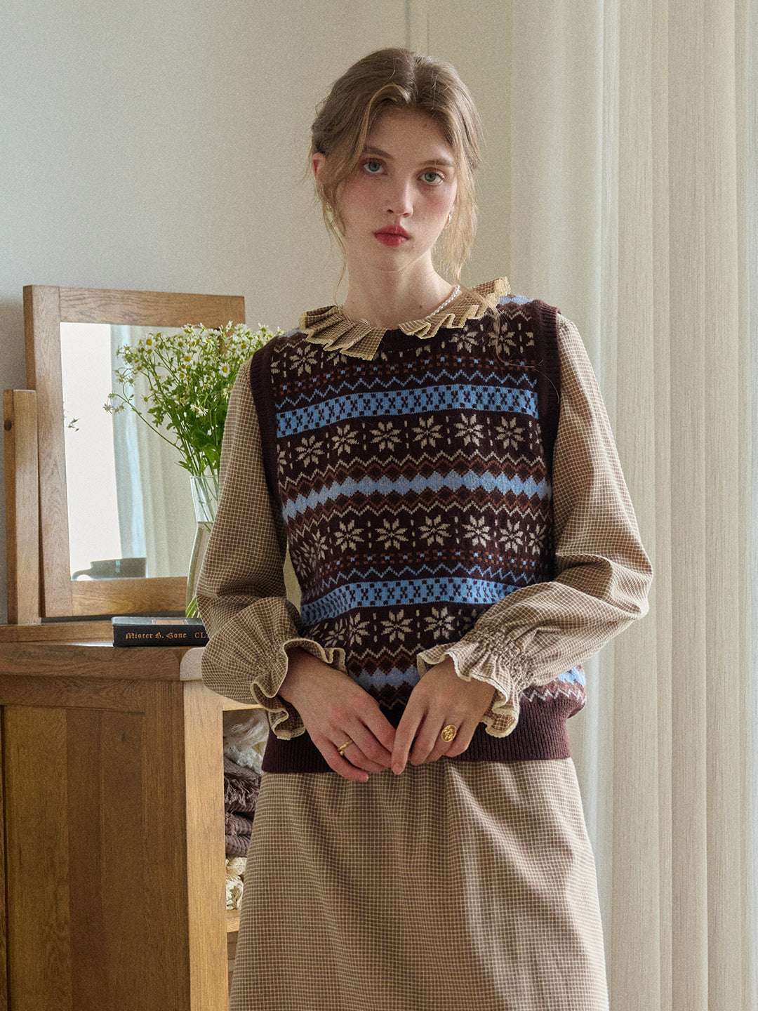 Iyla Round Neck Fair Isle Vest