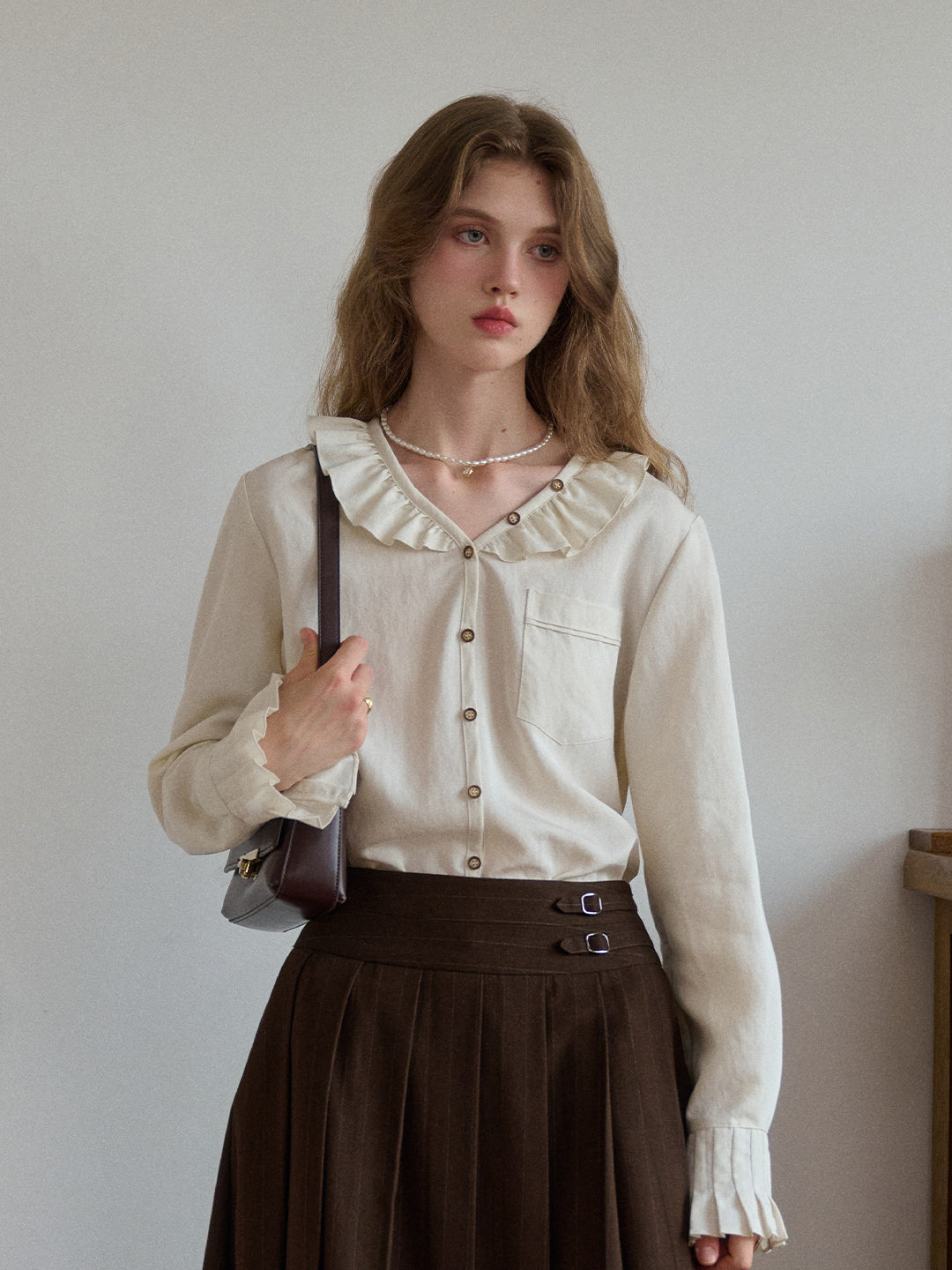 Kaitlyn V-Neck Lyocell Blouse