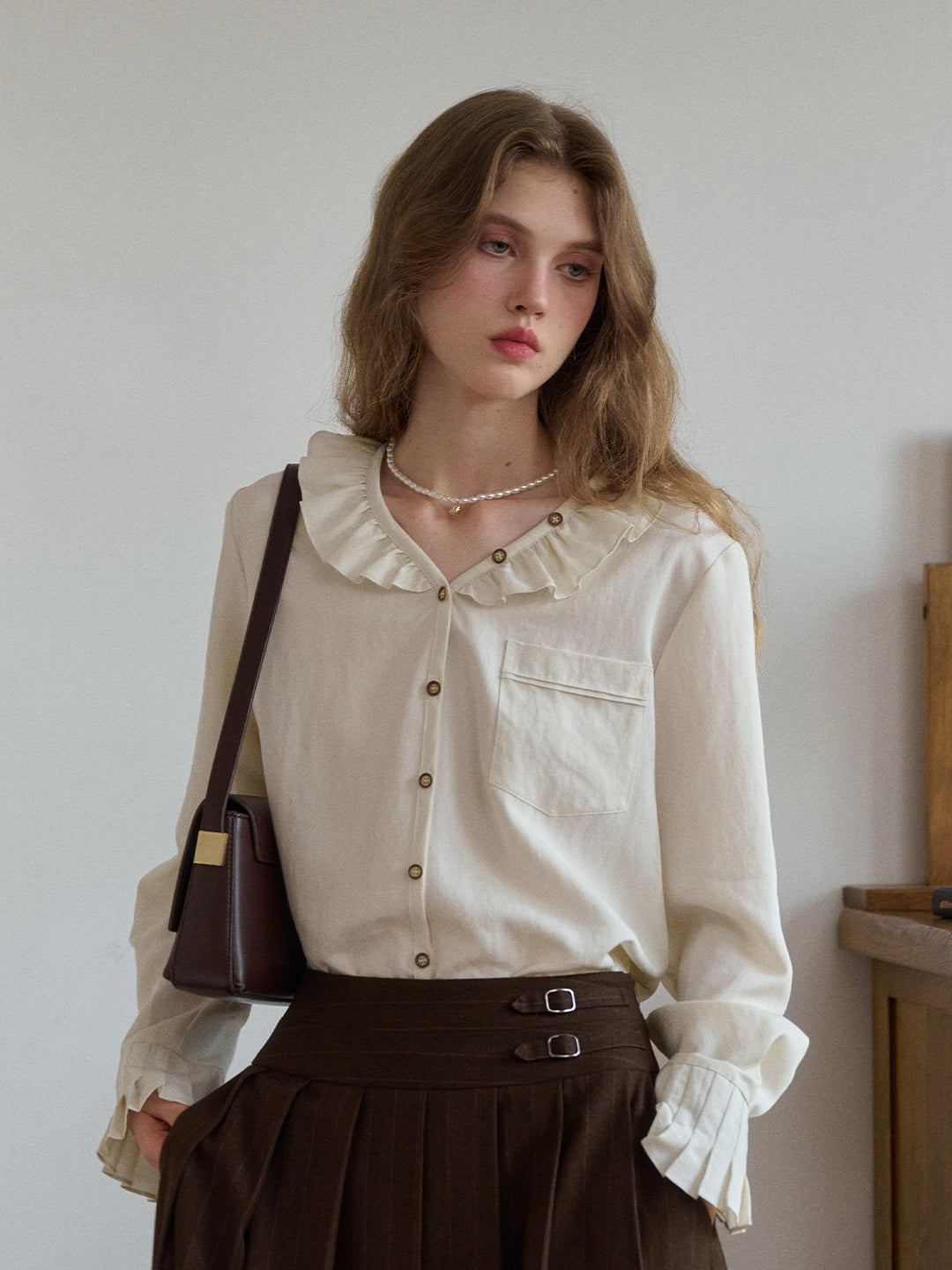 Kaitlyn V-Neck Lyocell Blouse