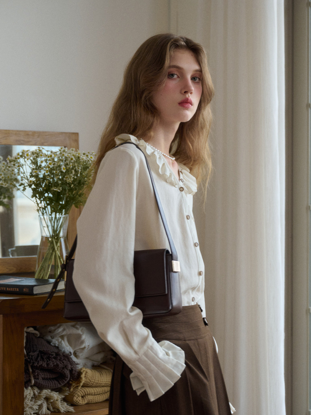 Kaitlyn V-Neck Lyocell Blouse