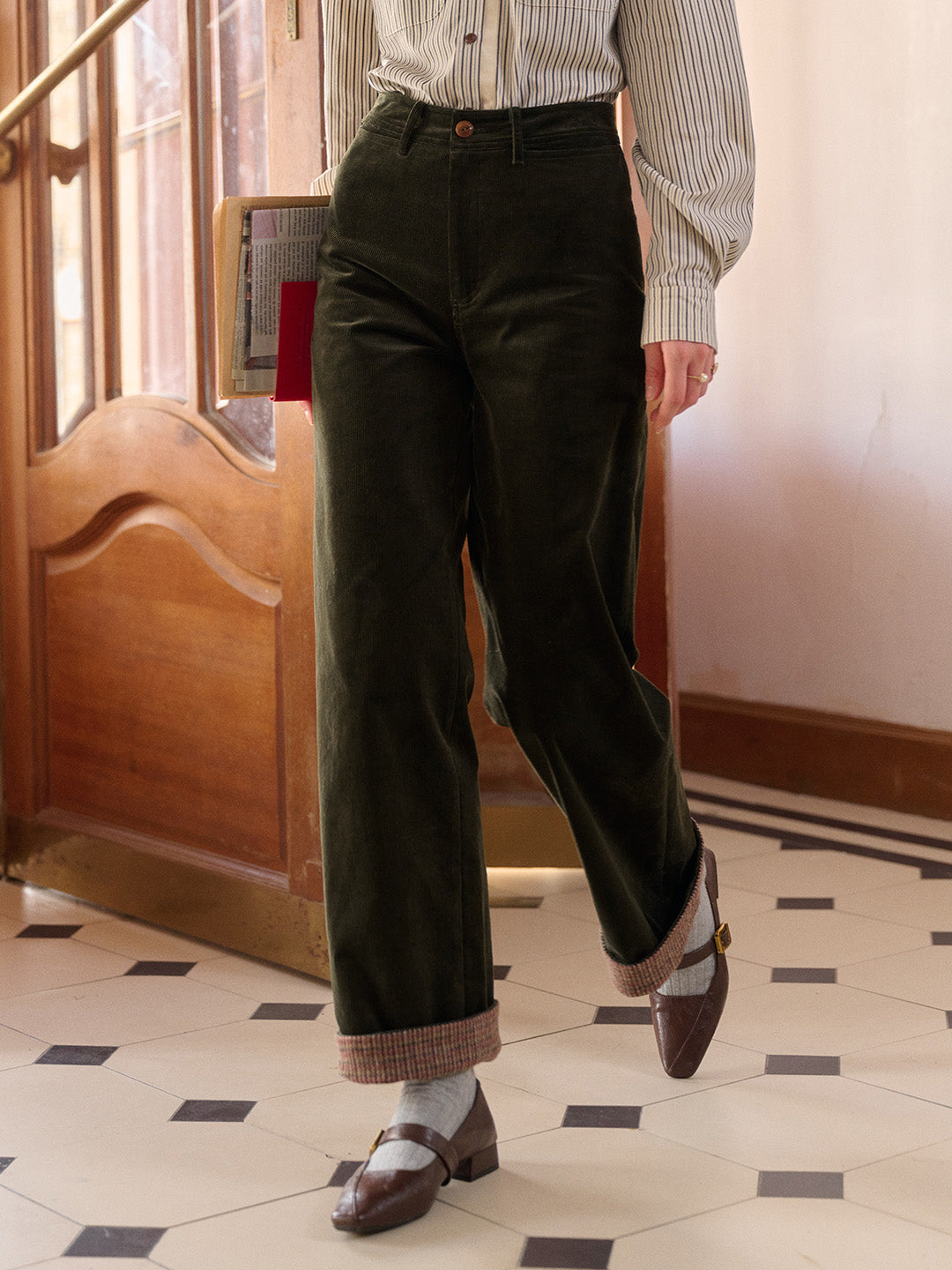 Isabela Straight Cotton Trousers