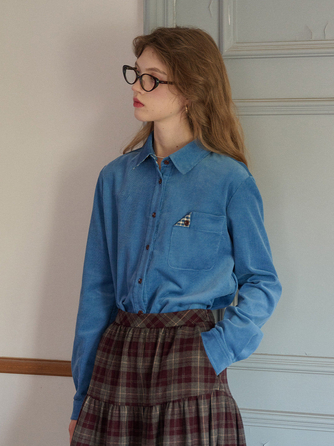 Davina Notch Lapel 100% Cotton Shirt
