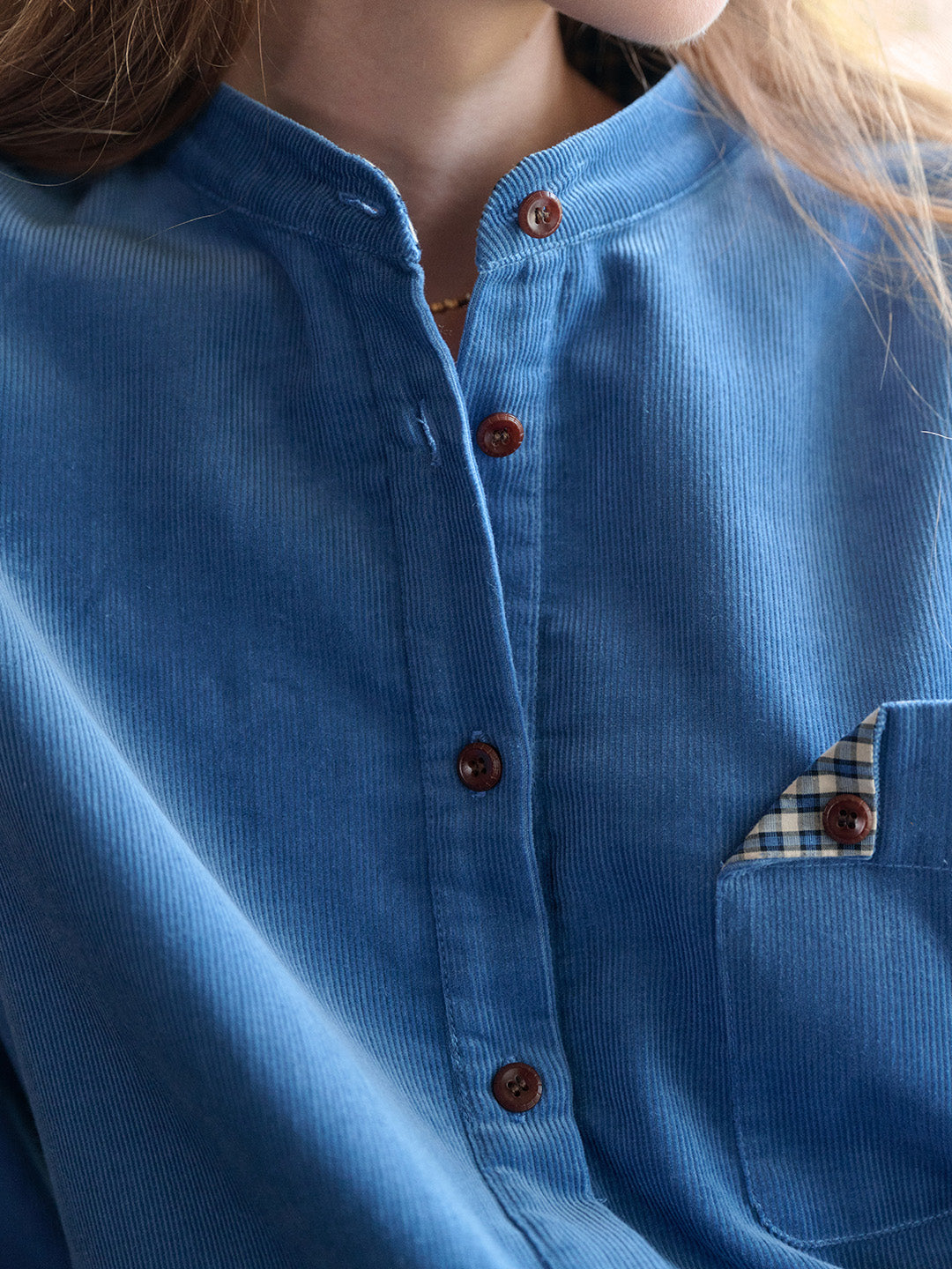 Davina Notch Lapel 100% Cotton Shirt