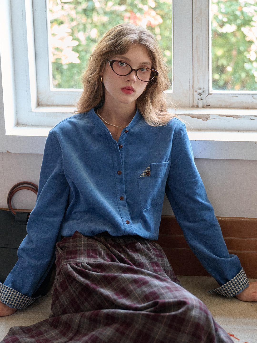 Davina Notch Lapel 100% Cotton Shirt