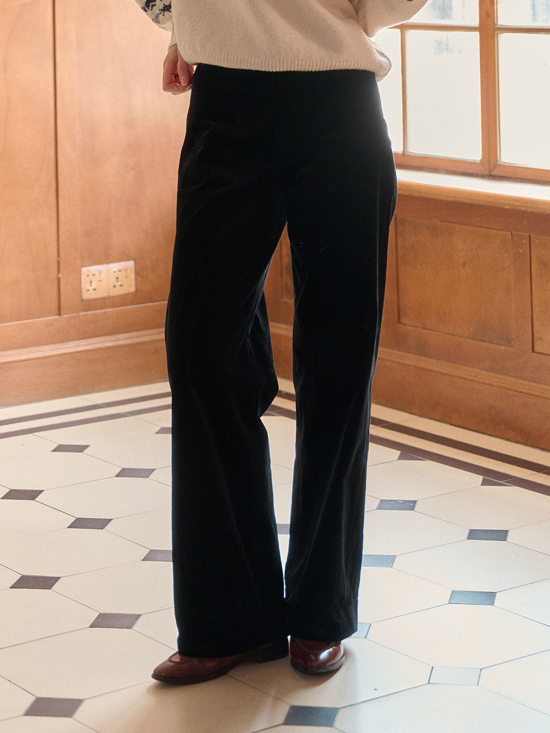 Isabela Straight Cotton Trousers