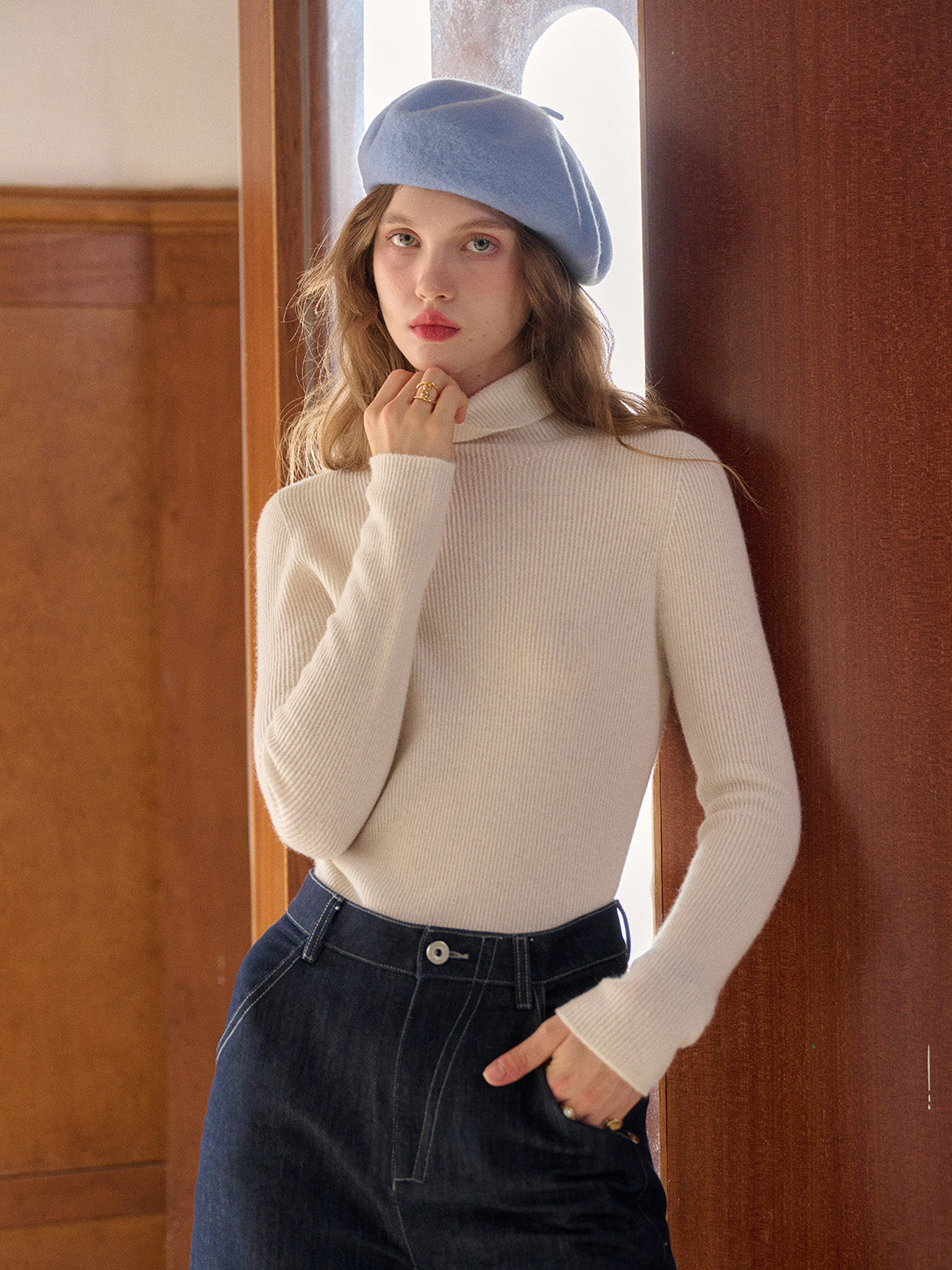 Erin Turtleneck 100% Wool Sweater